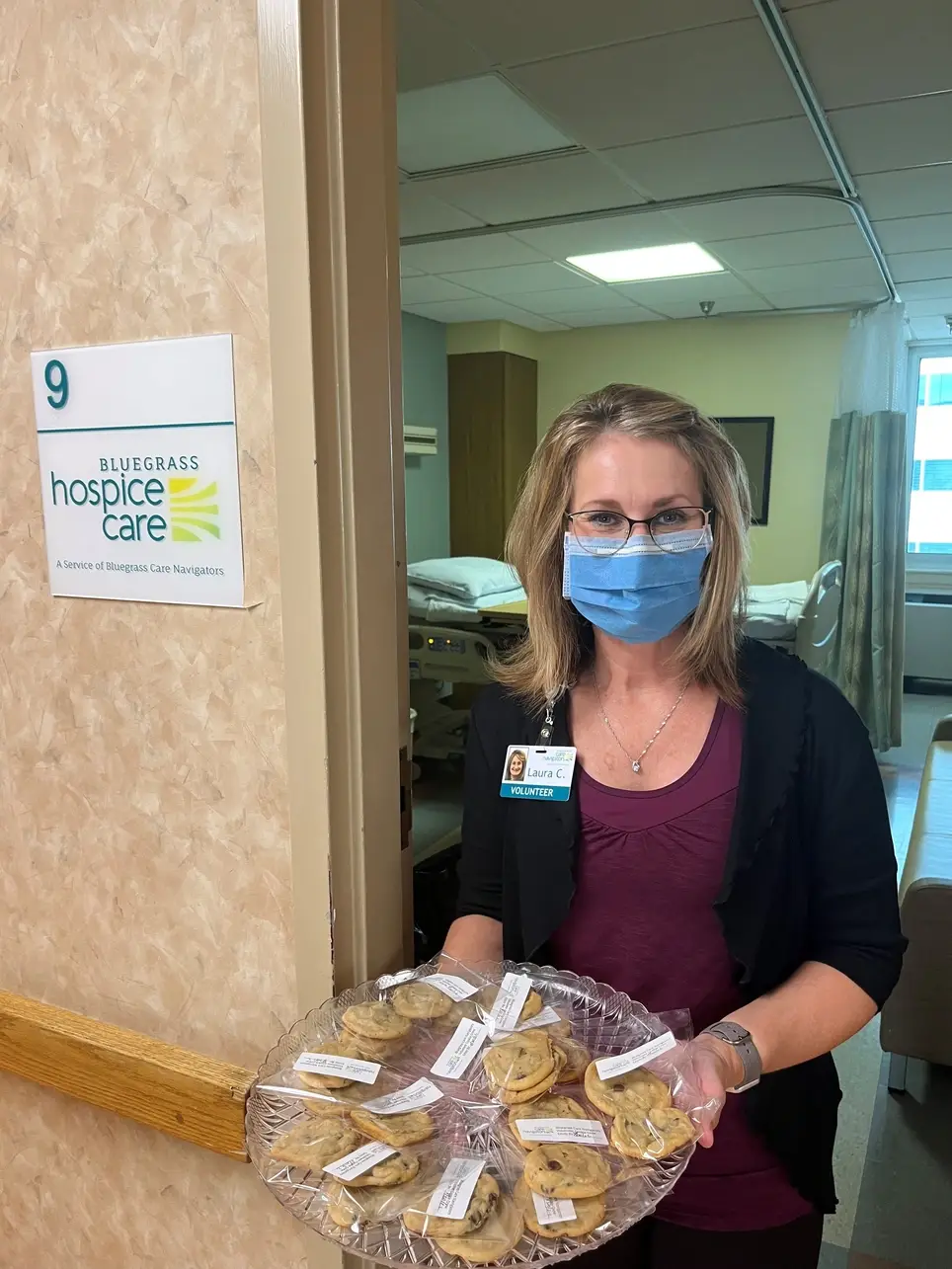 Bake cookies for hospice patients and families