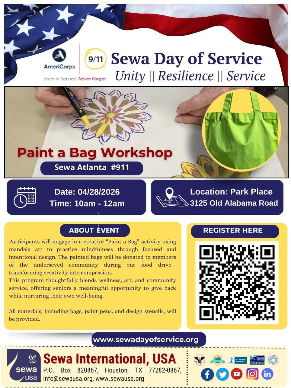 Paint a bag workshop