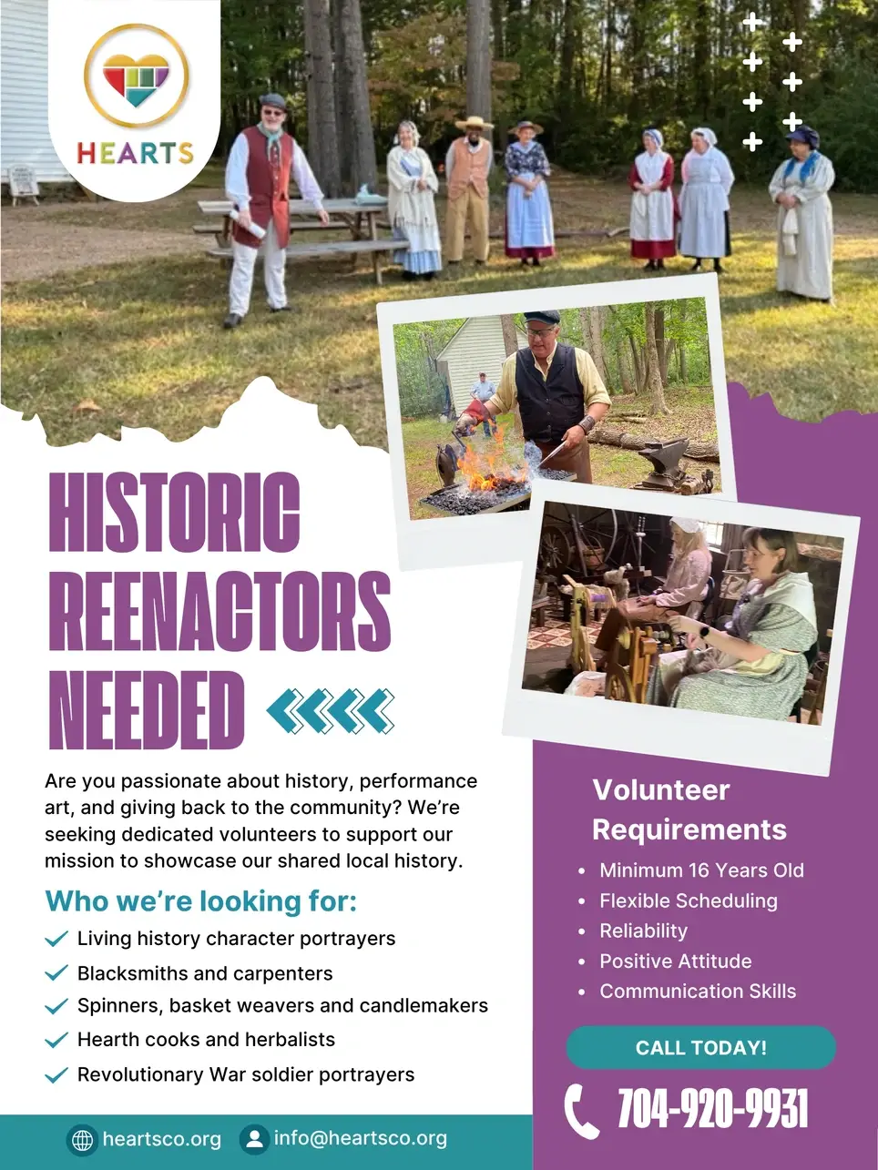 Support Local History as an Historic Trade or Craft Demonstrator!