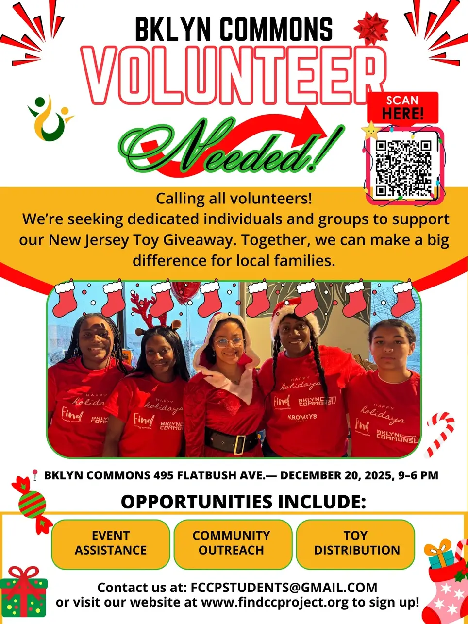 Toy Drive Giveaway Volunteer Opportunity at BKLYN Commons