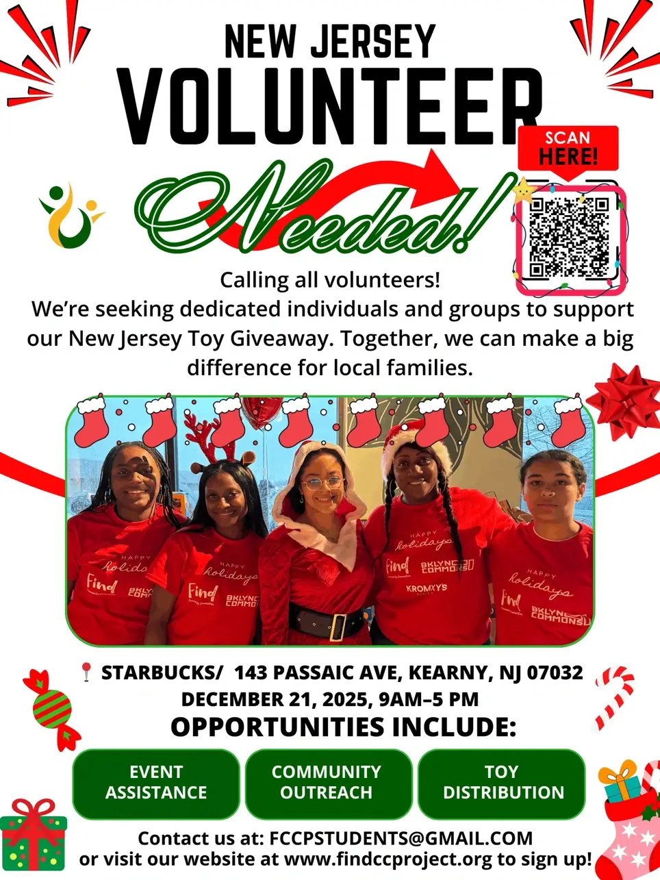 Toy Drive Giveaway Volunteer Opportunity in New Jersey