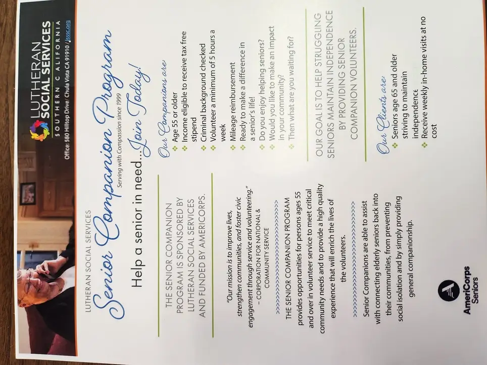 Senior Companion- CHULA VISTA