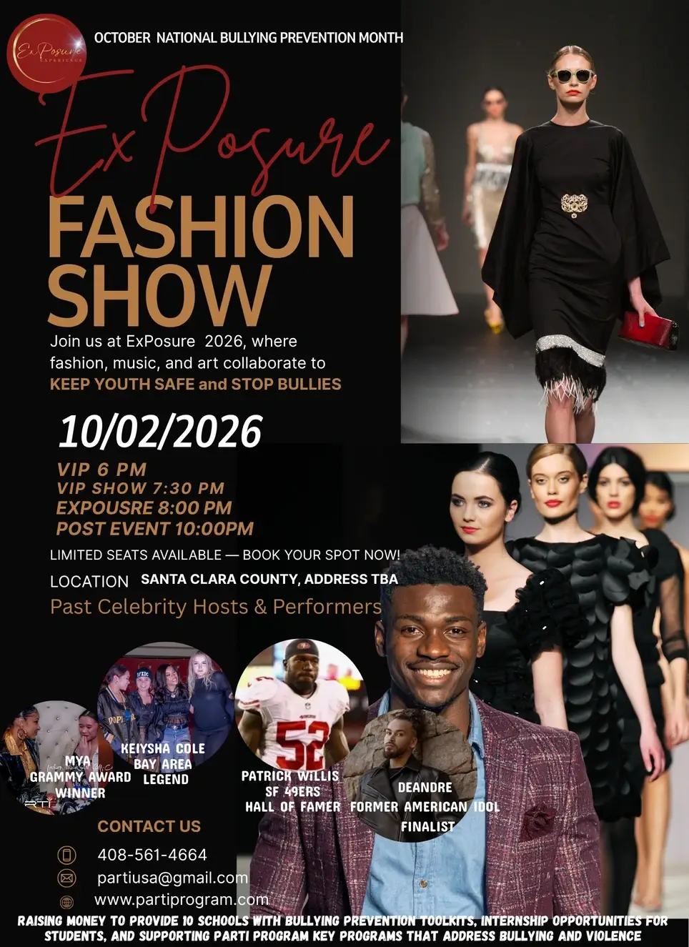 ExPosure Fashion Show and VIP Business Networking Event - keep youth safe and stop bullies.