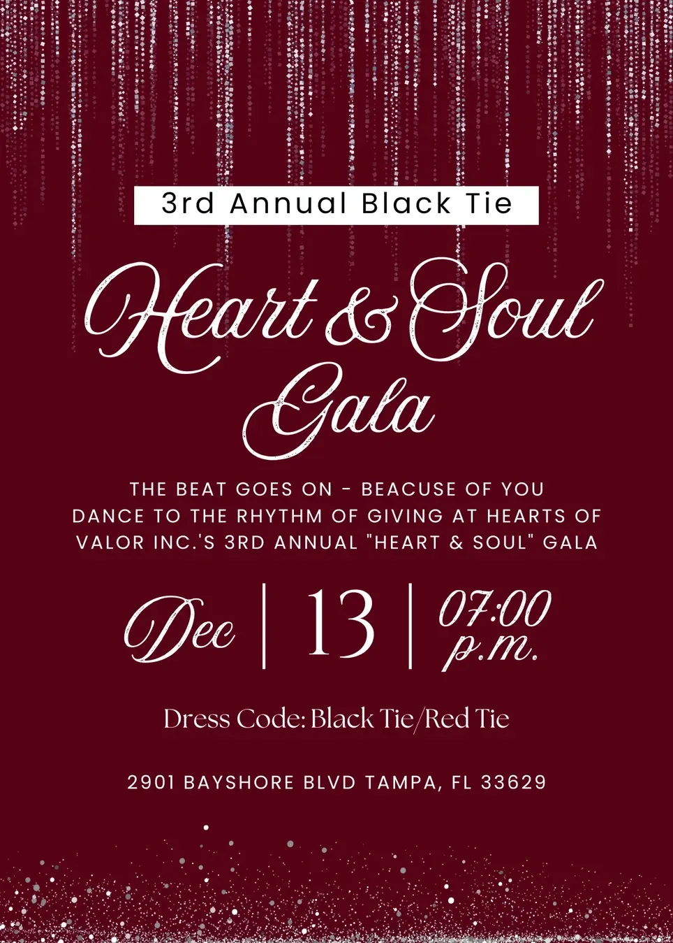 Volunteer Staff for Fundraising Gala on 12/13/2025.