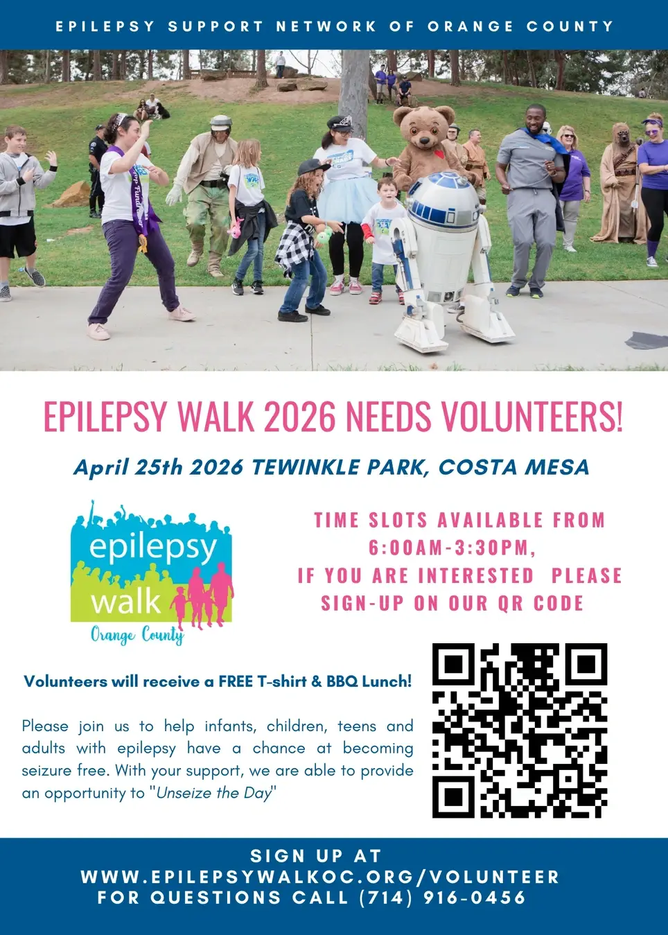 Join Us at the Epilepsy Walk & Carnival OC 2026– Volunteers Needed!
