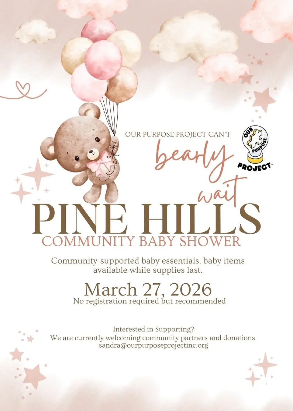 “Can’t Bearly Wait” Community Baby Shower (Pine Hills)