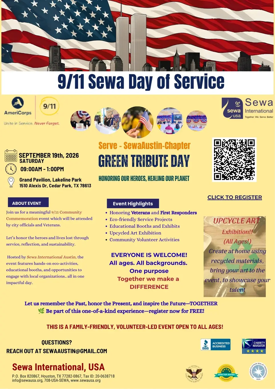 Sewa Austin- Green Tribute Day-Honoring our Heroes, Healing our planet