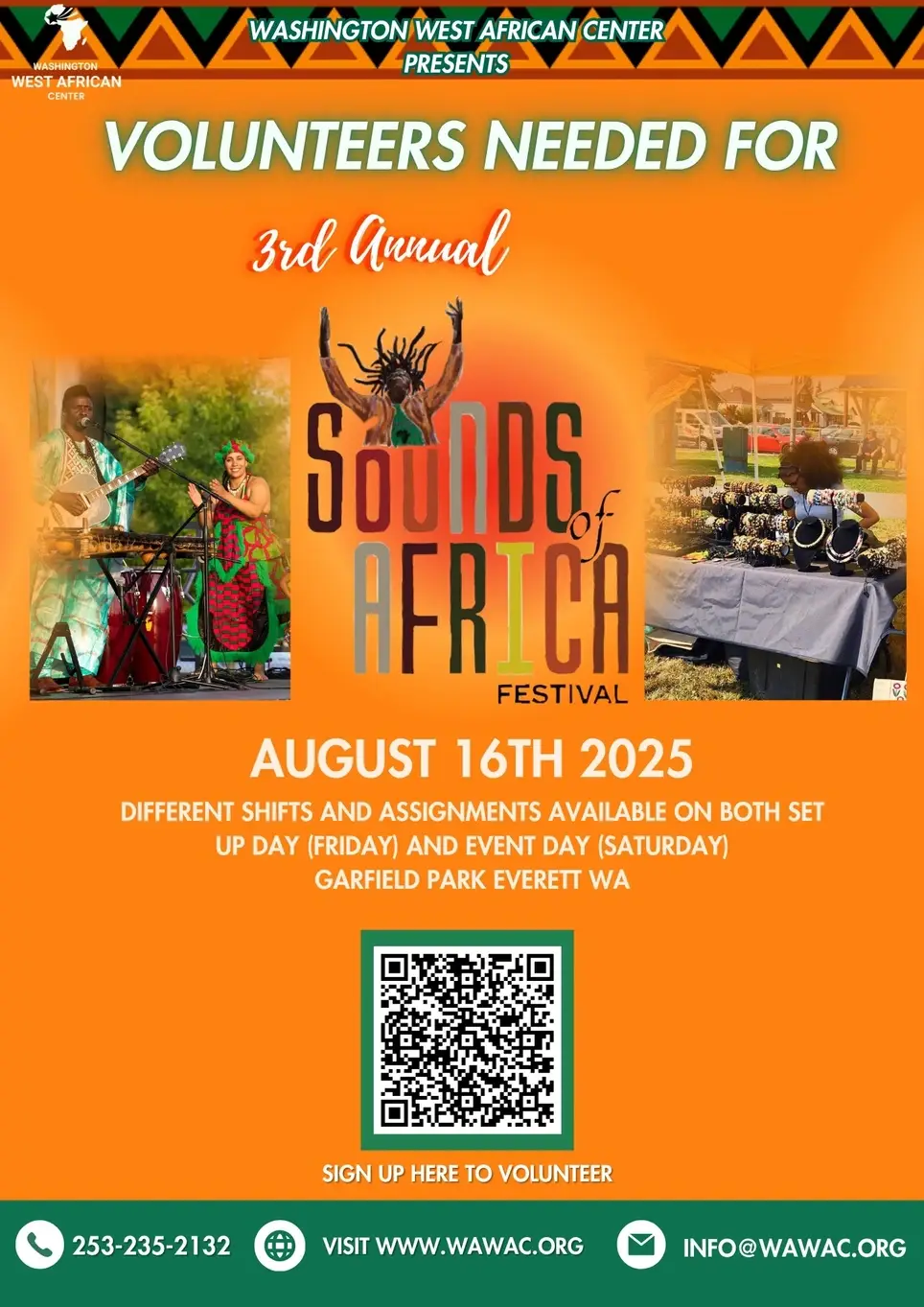 Event Planning & Logistics Volunteer – Sounds of Africa Festival