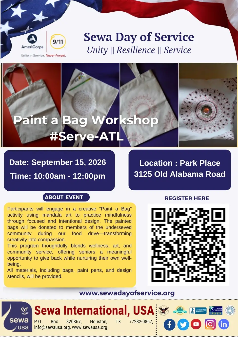 Paint a bag workshop