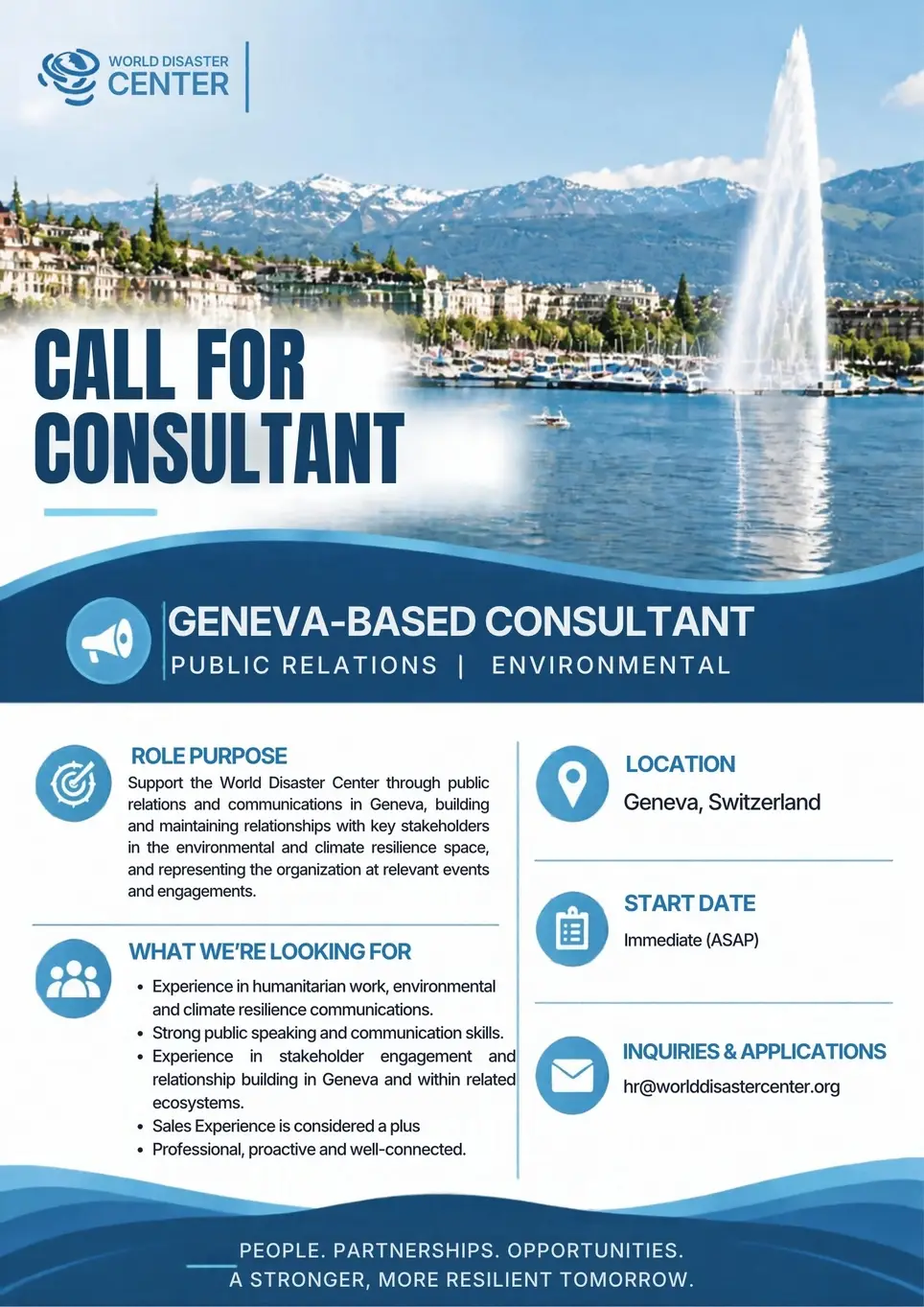 GENEVA-BASED CONSULTANT