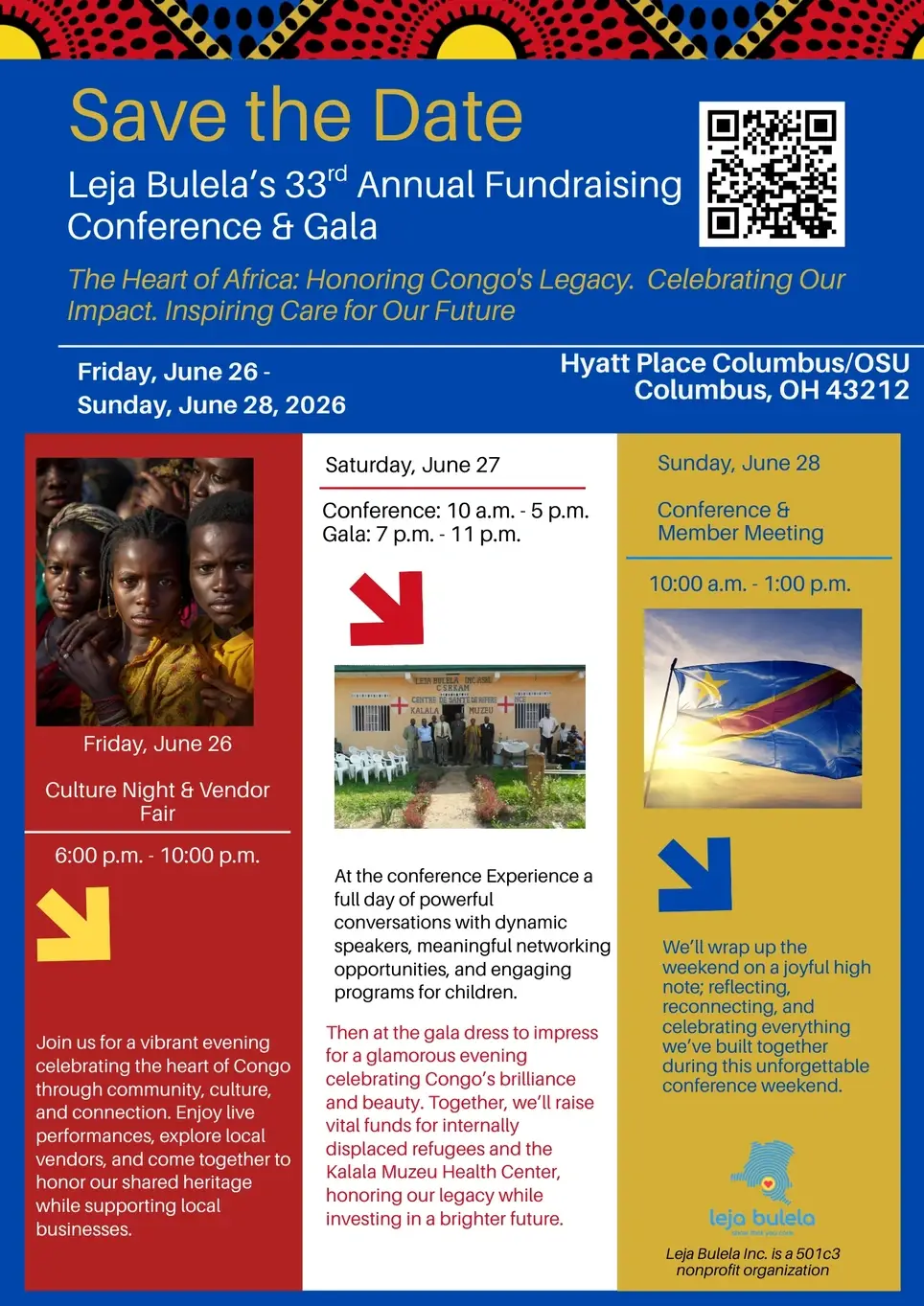 Join us at "The Heart of Africa" | Leja Bulela's 33rd Annual Conference
