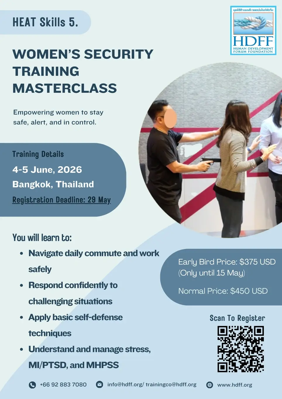 HEAT Skills 5. WOMEN’S SECURITY TRAINING MASTERCLASS (2 Days)