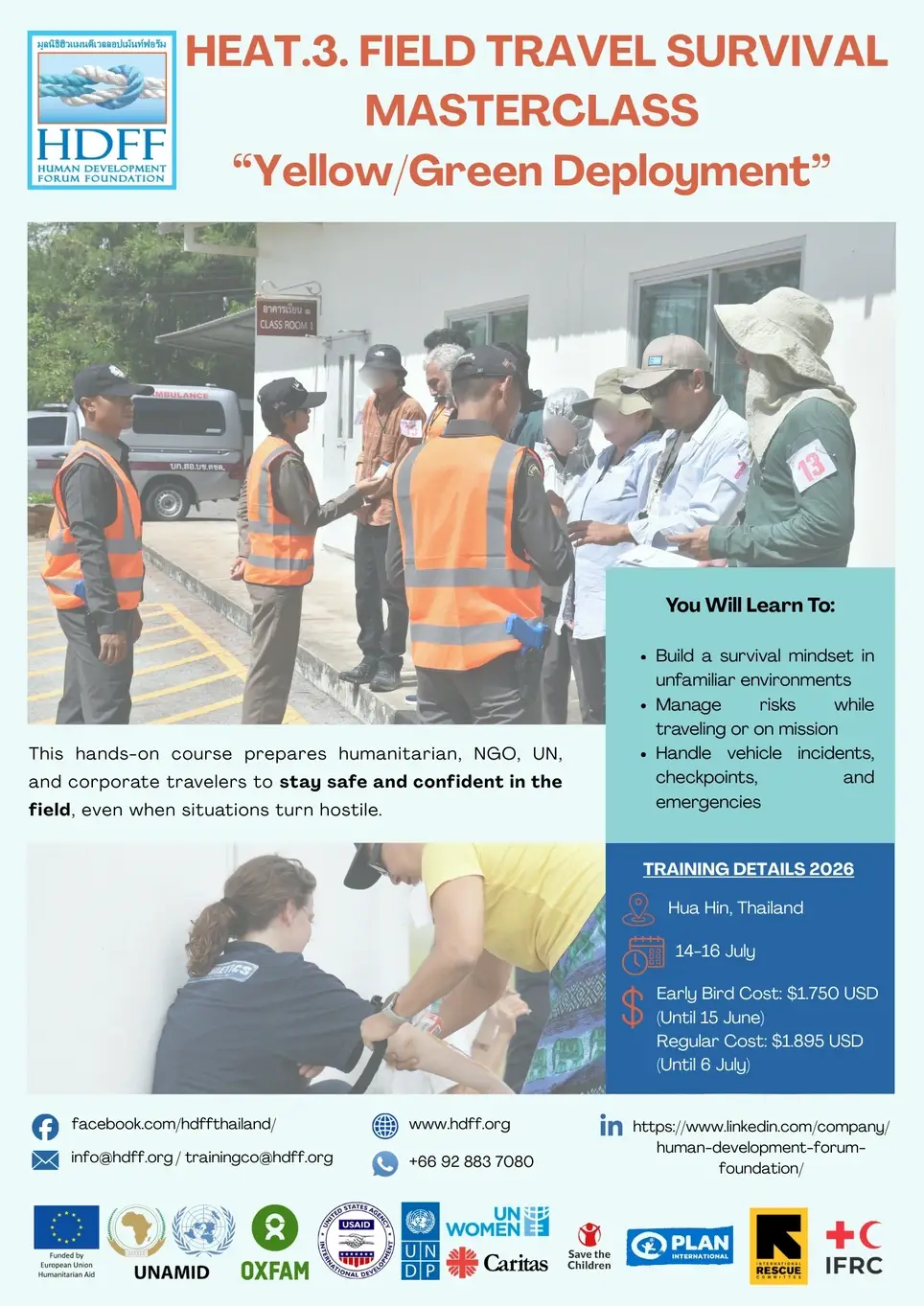 HEAT.3. Field Travel Survival Masterclass – “Yellow/Green Deployment” (2.5 days)