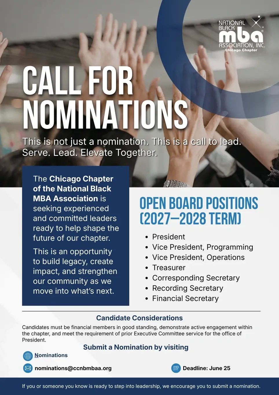 Board Leadership Opportunities | National Black MBA Association Chicago Chapter