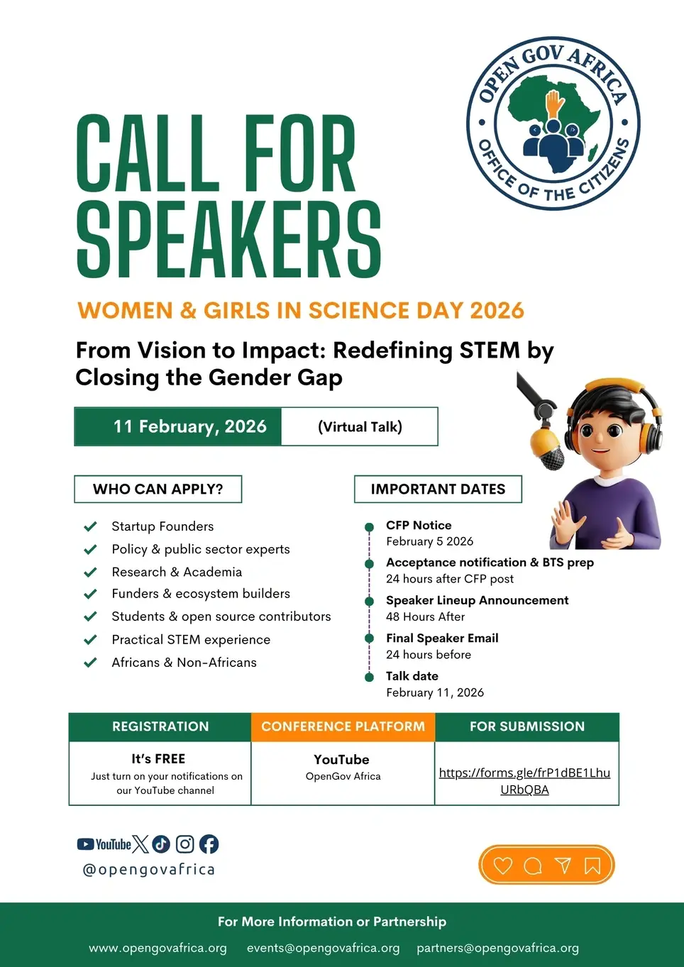 Live Session Speakers or Host/Moderator