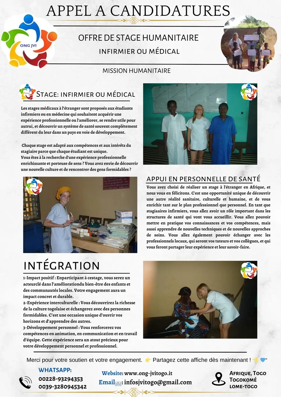 Rejoignez une aventure solidaire avec JVI-Togo !