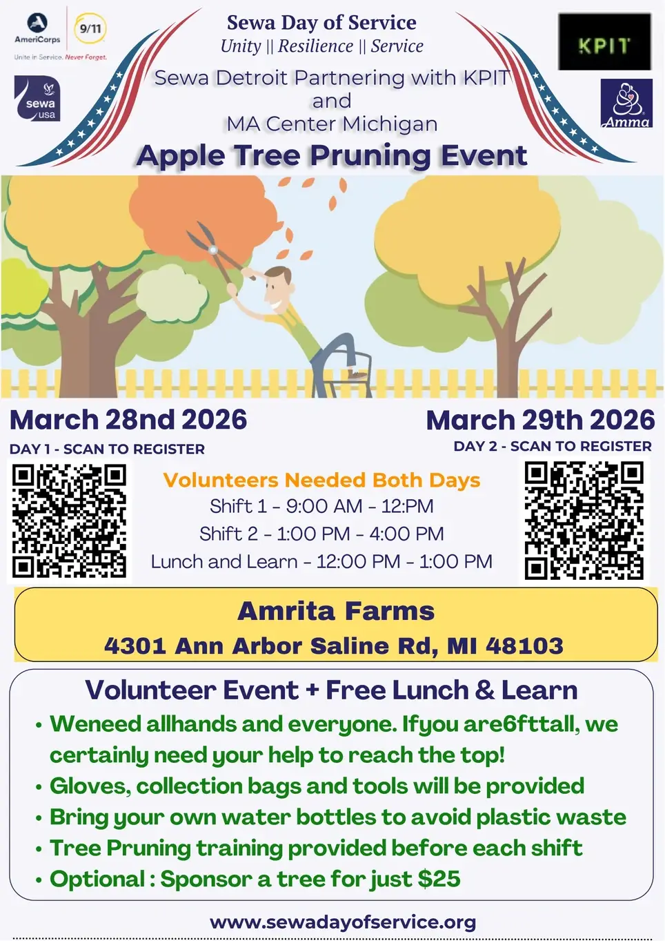 Sewa Detroit Apple Tree Pruning Event