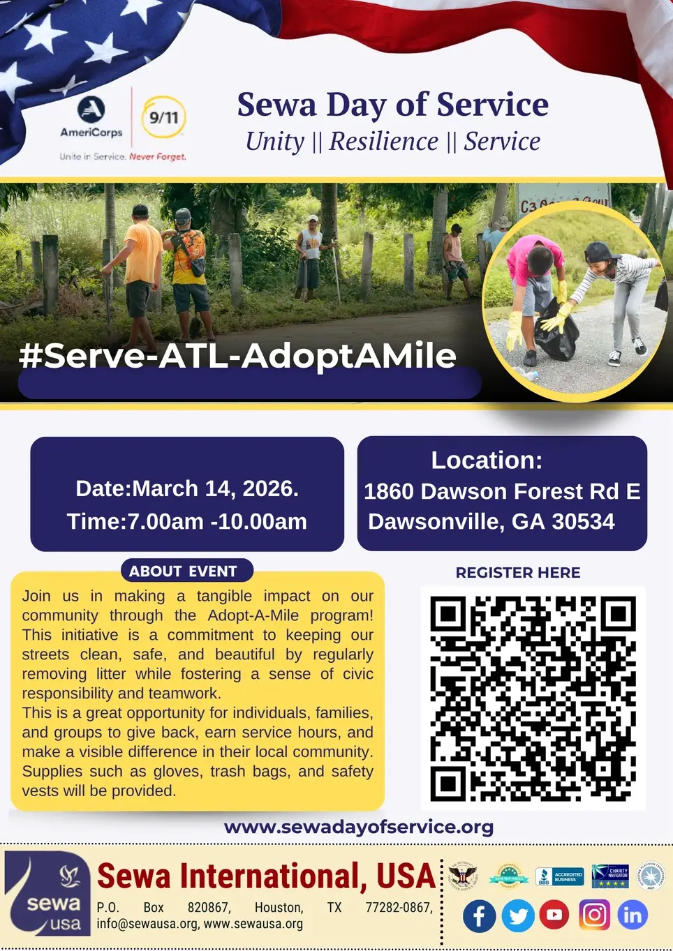 Sewa ATL - Dawson Forest Road- Adopt a Mile
