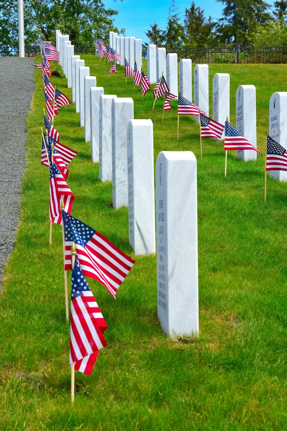 Honor Veterans by placing flags at gravesites