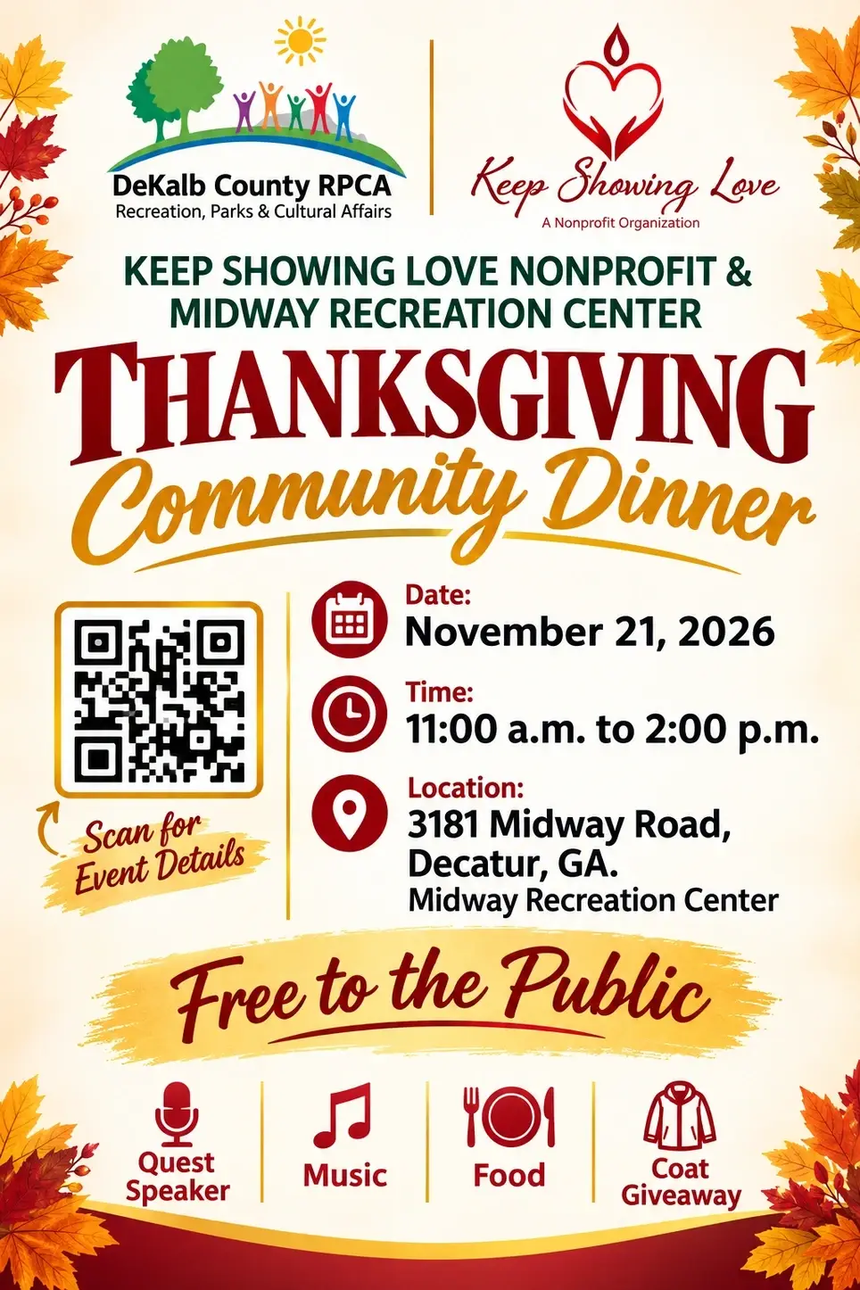 Keep Showing Love Nonprofit Thanksgiving Dinner