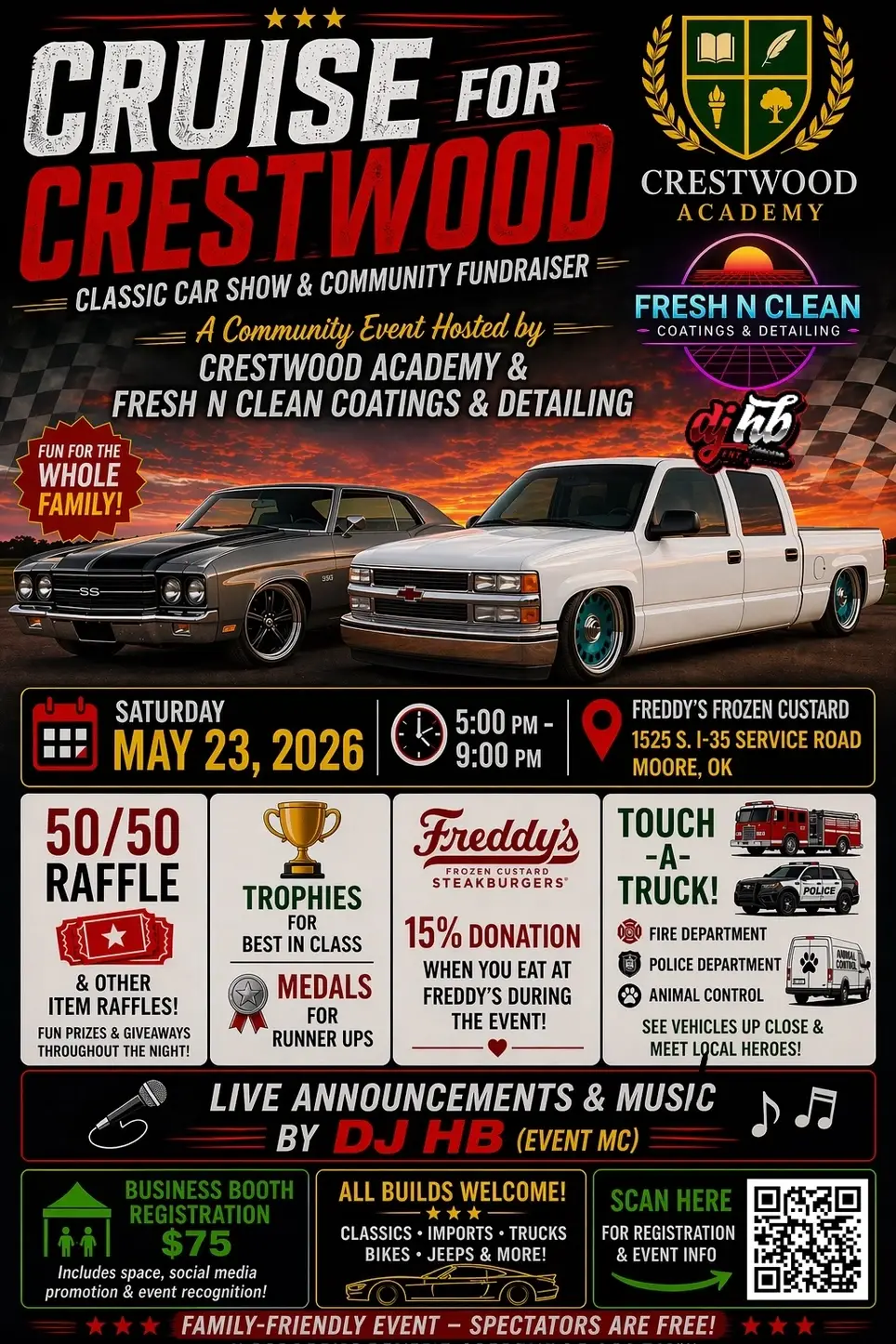 Volunteer at Cruise for Crestwood Car Show (Community Fundraiser for Local School)