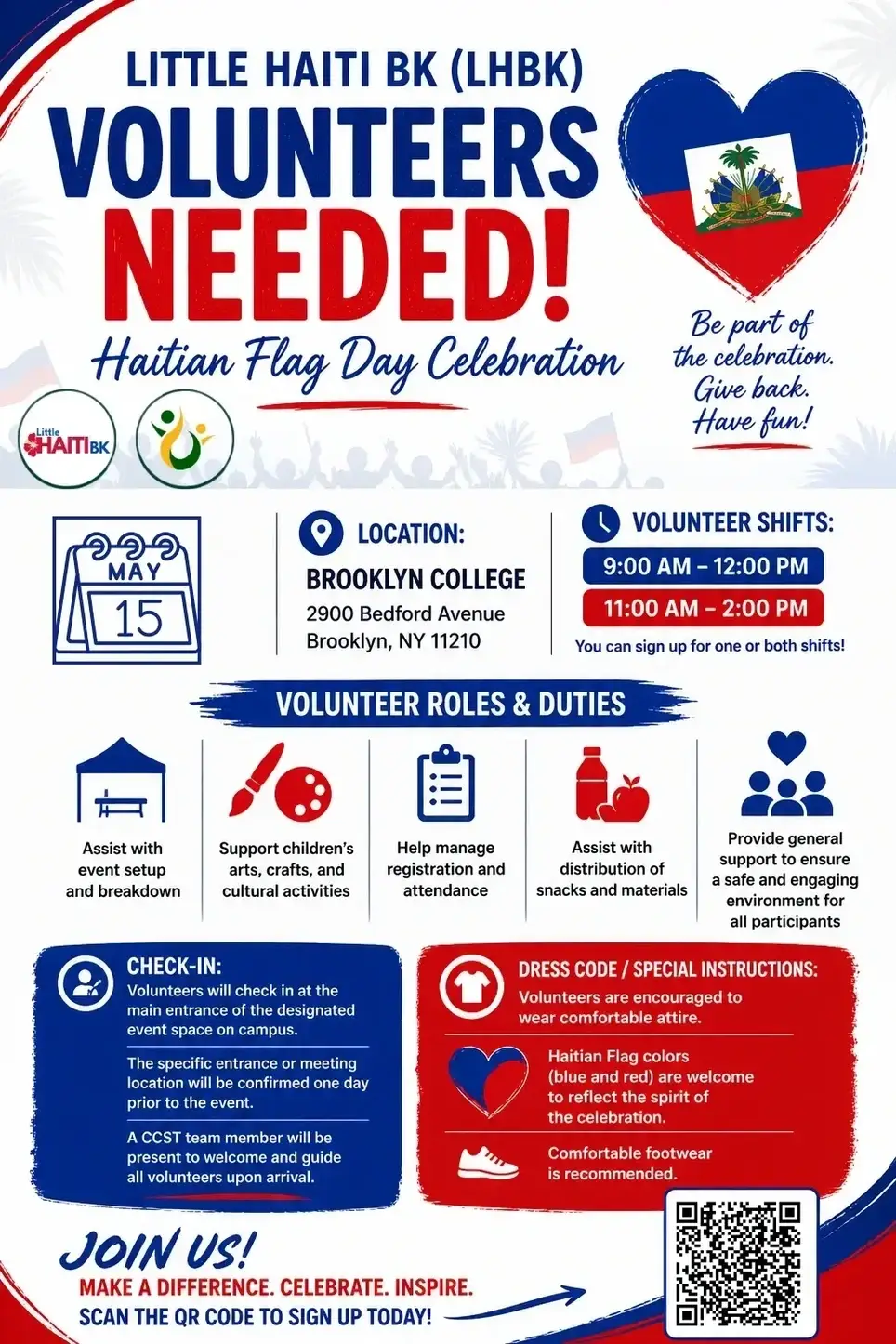Celebrate Haitian Flag Day as a Volunteer | Brooklyn College