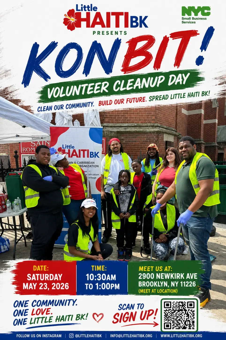 Volunteer for KONBIT! Little Haiti BK Community Cleanup Day