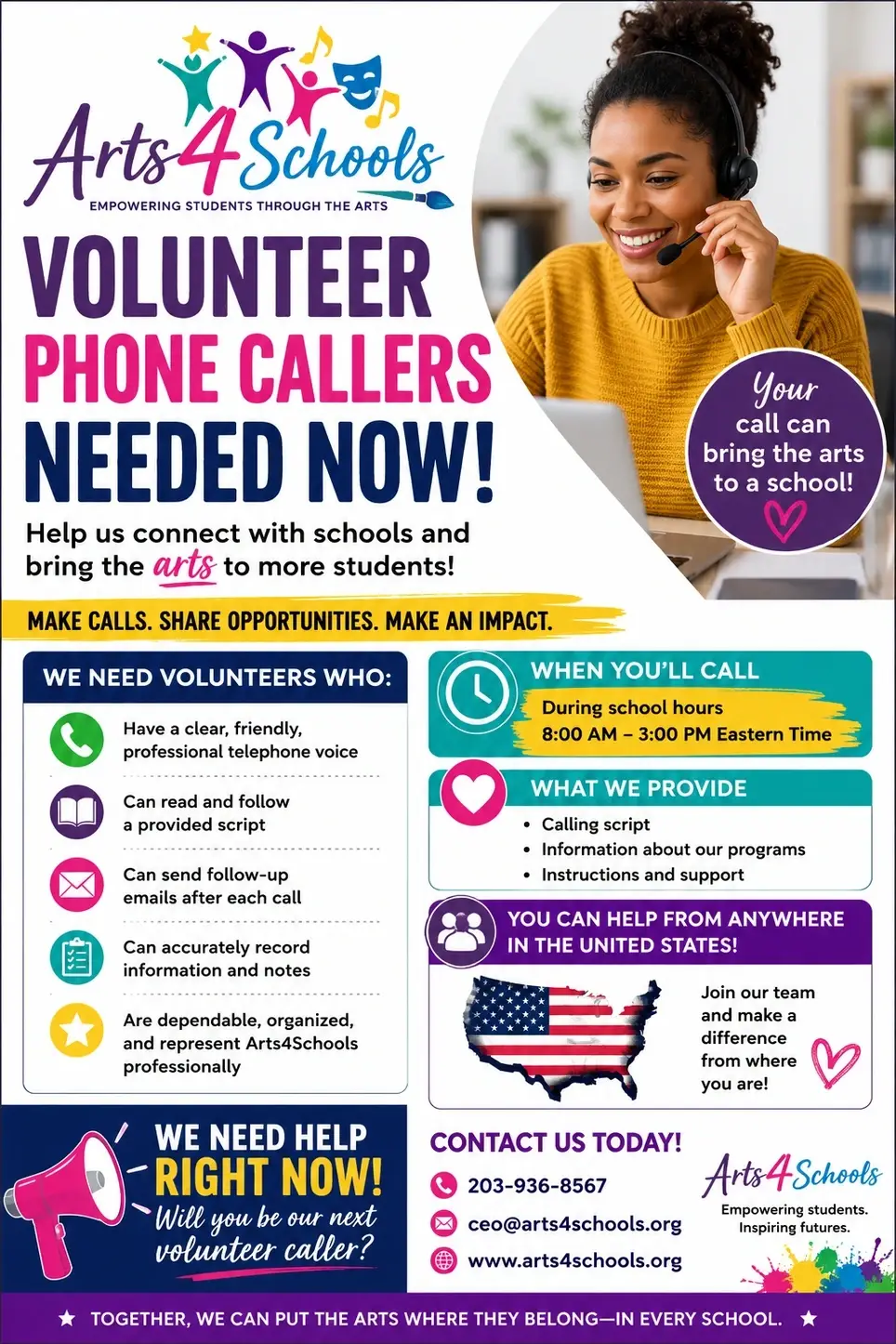 VOLUNTEER PHONE CALLERS NEEDED-US Callers Only