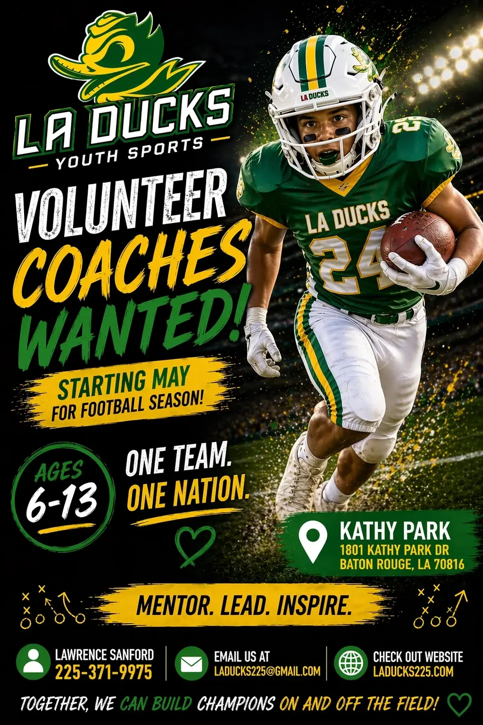 Youth Football Coaches needed