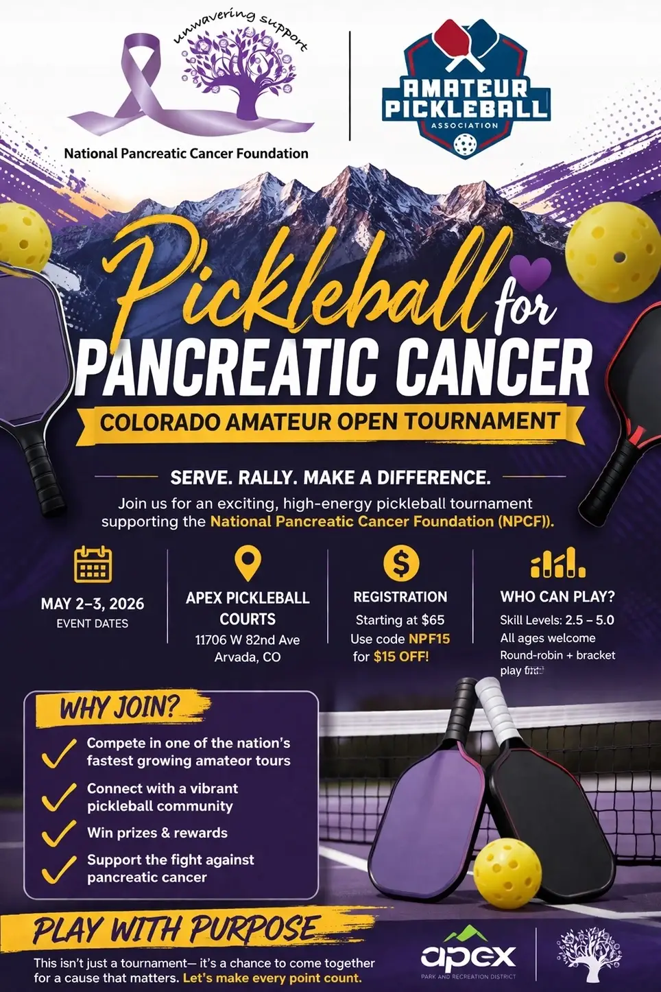 🏓 Volunteers Needed – Pickleball Event Supporting Pancreatic Cancer Research