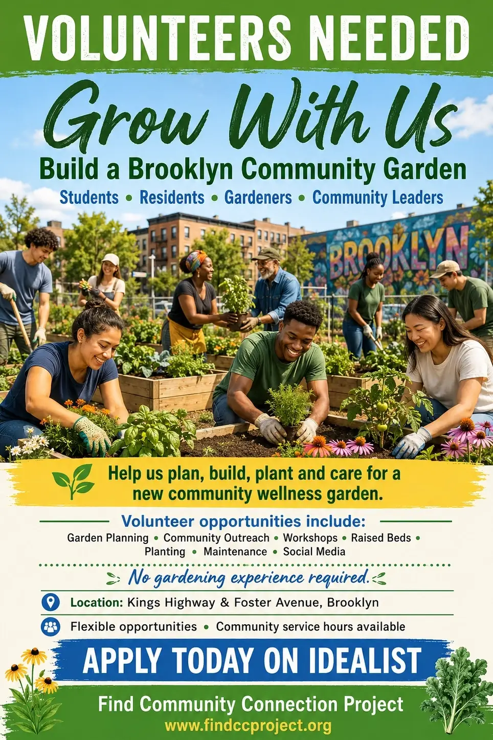Volunteer: Help Grow a Brooklyn Community Garden