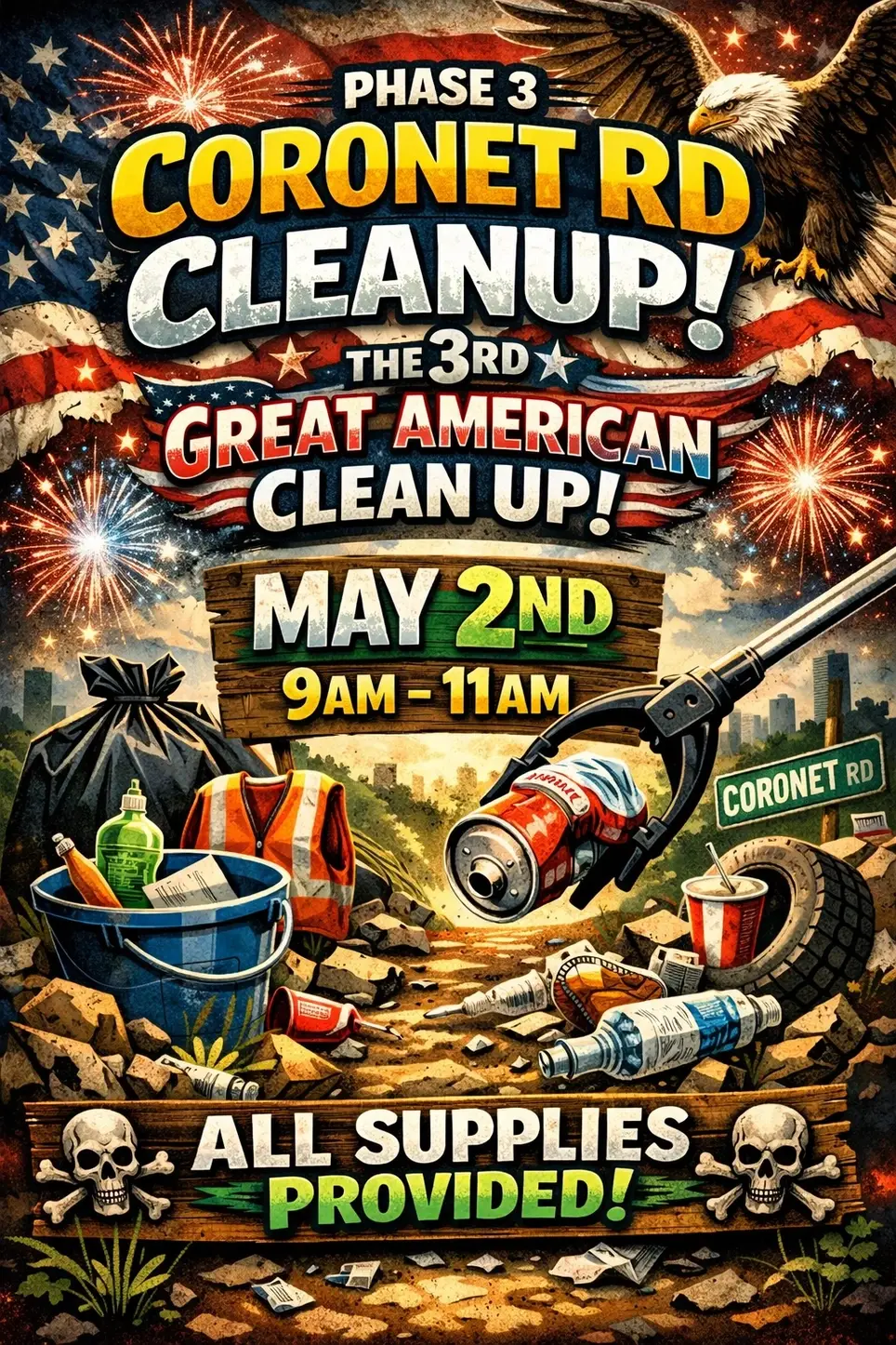 Roadway Cleanup Volunteer Opportunity – Coronet Rd