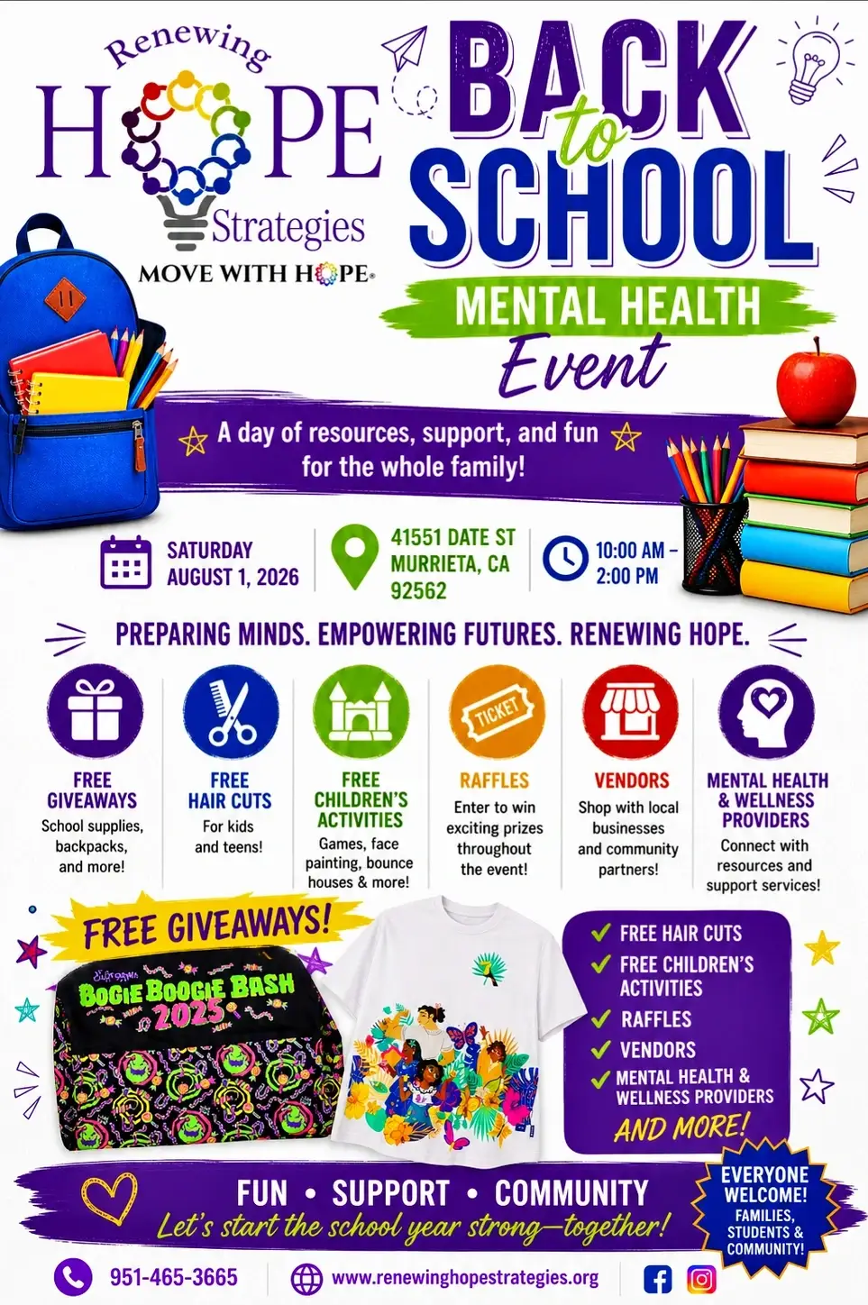 Volunteer at Back to School Mental Health Event