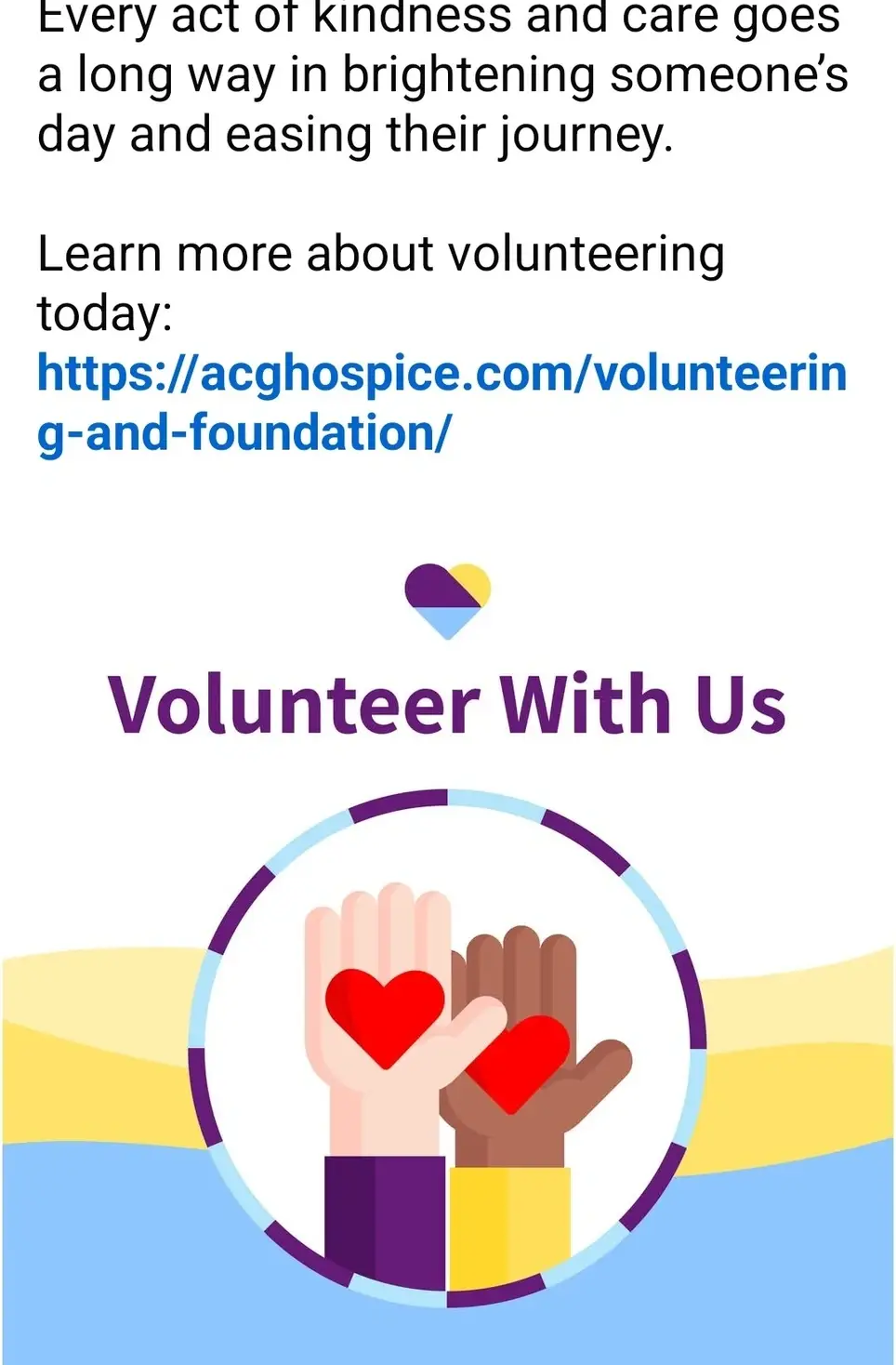 Direct care thru social visits, musical visits,chaplain volunteering,Great for student service