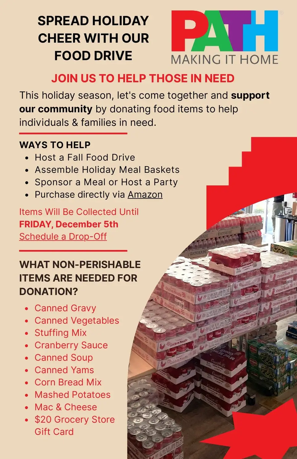 PATH LA Holiday Food Drive