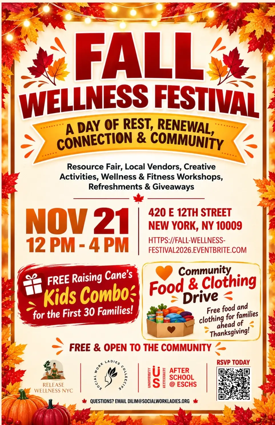 Fall Wellness Festival & Resource Fair - Free & Open to All Community Members