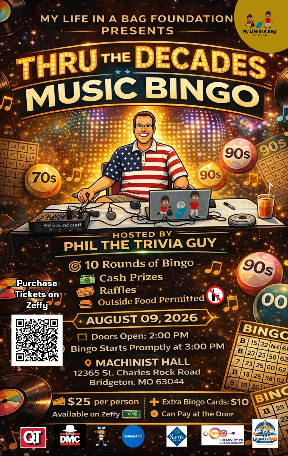 My Life In a Bag Foundation-Bingo Game Night