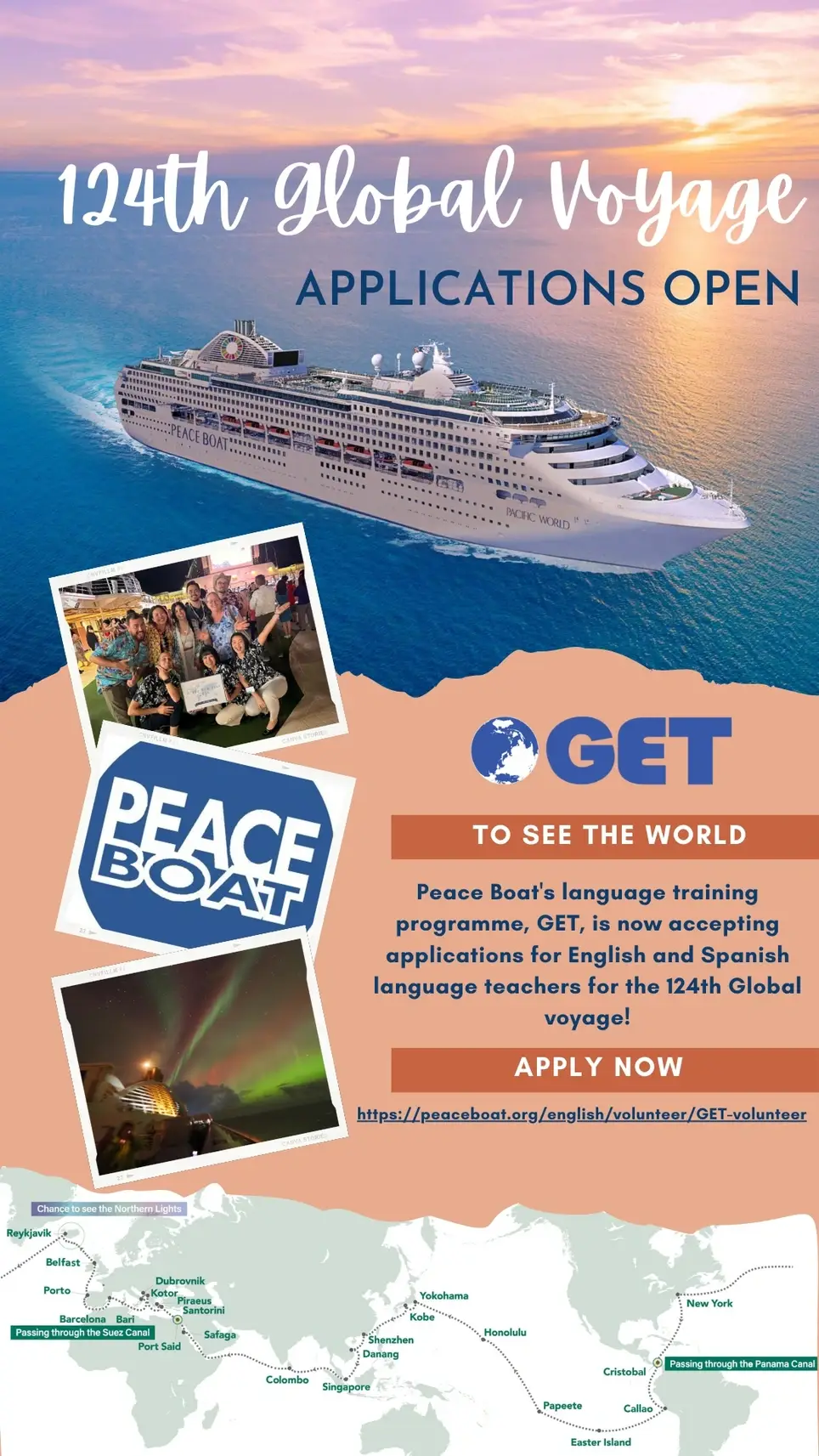 English and Spanish language teachers wanted for Global Voyage!