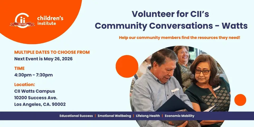 Volunteer for the Community Conversation - Watts Campus