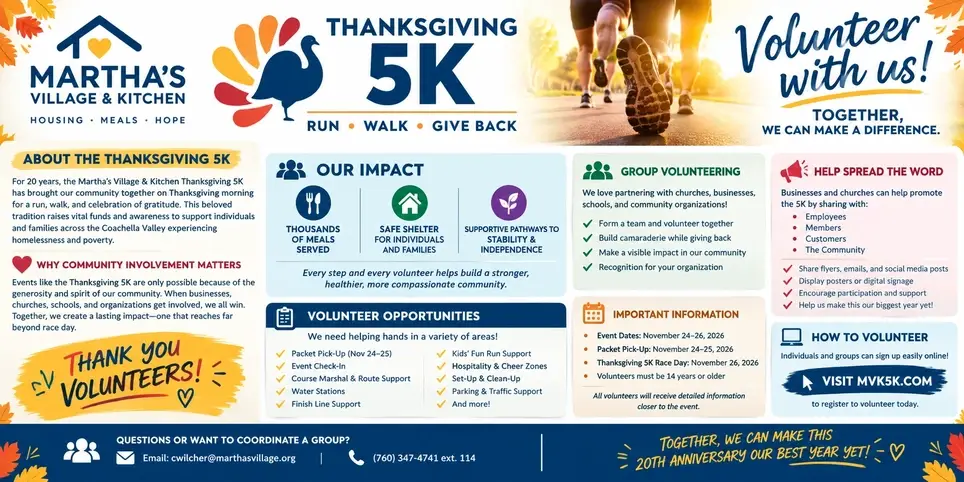 Martha's Village and Kitchen Thanksgiving 5K