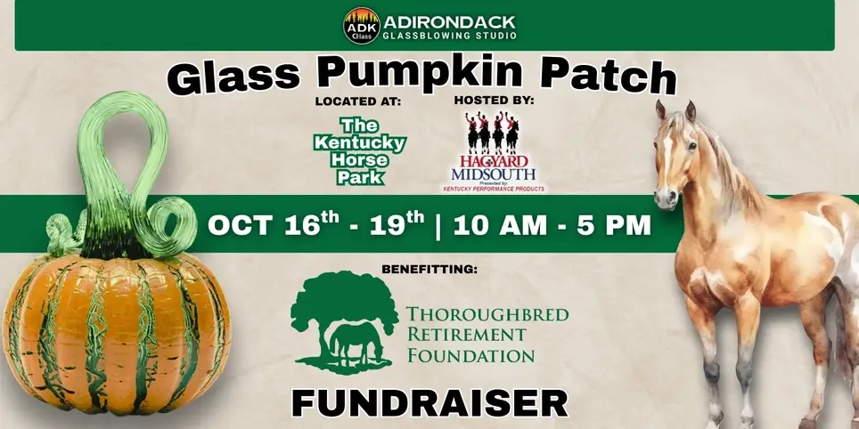 Glass Pumpkin Patch Fundraiser benefitting the Thoroughbred Retirement Foundation at The Kentucky Horse Park