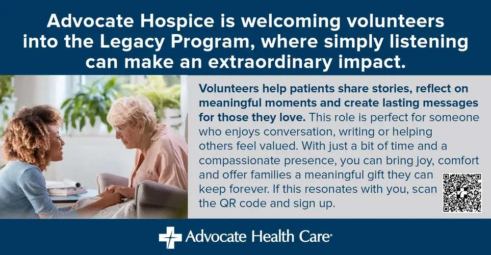 Volunteer with Advocate Hospice – Make a Difference at End of Life
