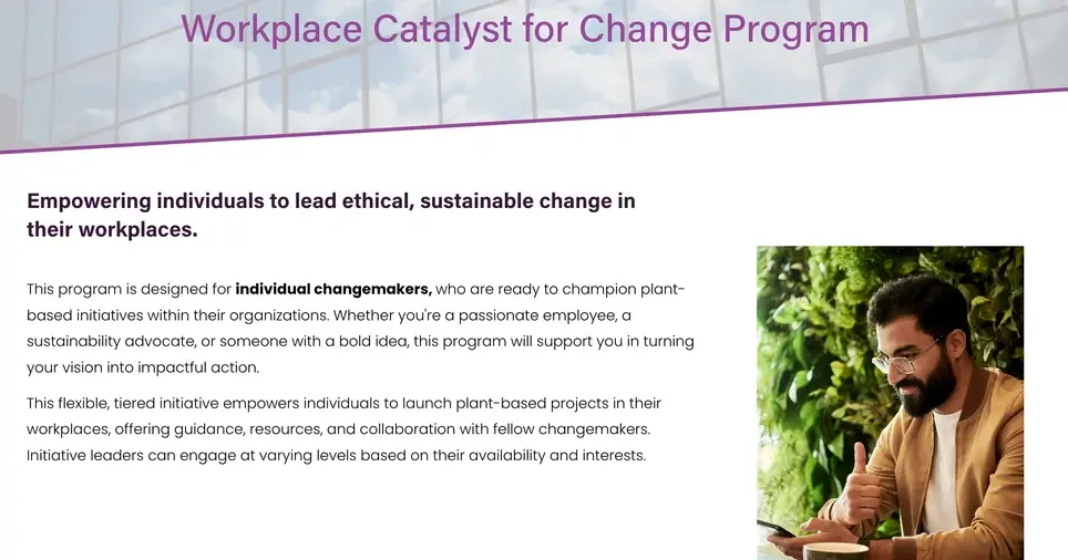 Coach in a Vegan Leaders program