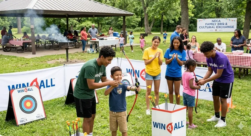 Summer BBQ Lawn Games & Archery Assistant for Kids