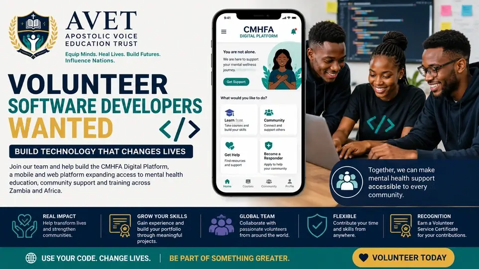 Volunteer Flutter & Software Developers – Build a Community Mental Health Platform for Africa