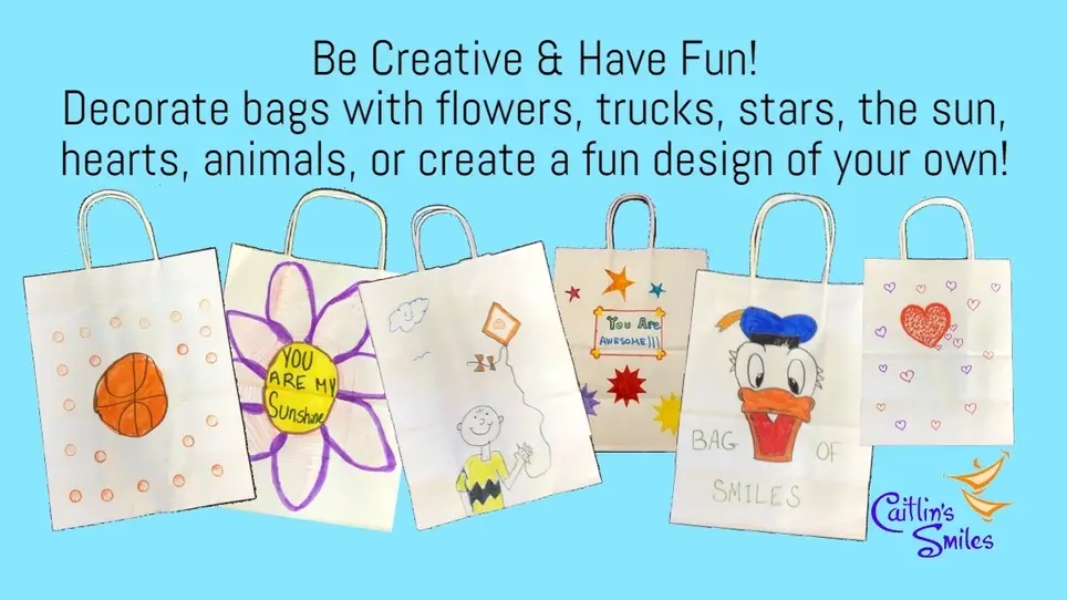 Decorating Gift Bags for Hospitalized Children