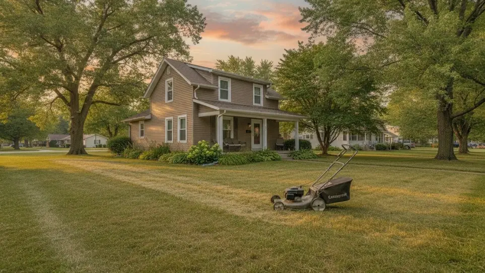 Pitch in on lawn and yard care for a neighbor in Terre Haute, IN · Ref IWTMYL-MAG