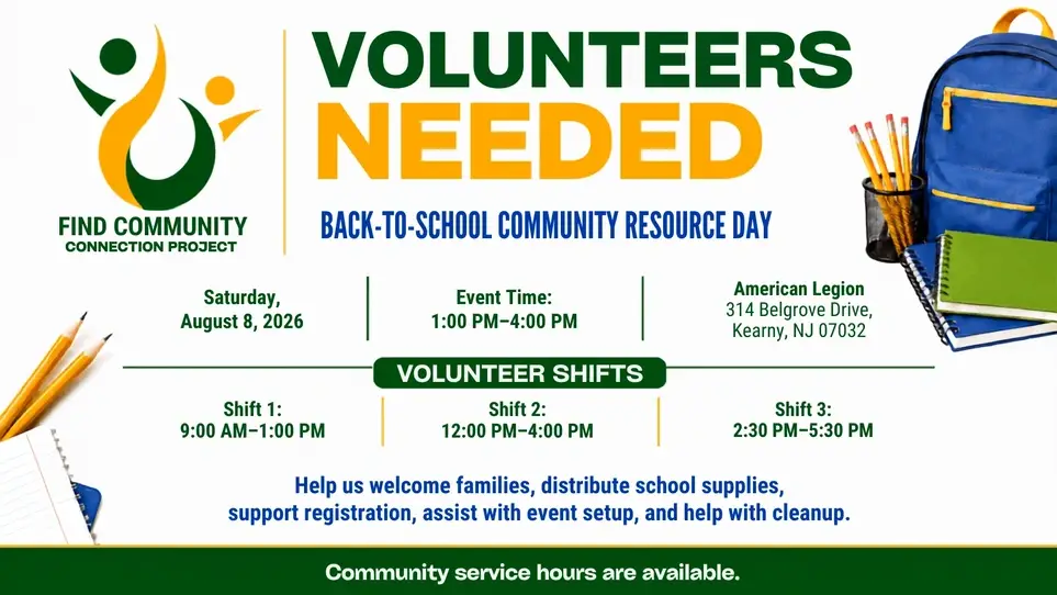 Volunteer For FCCP's 4th Annual Back to School Community Resource Day