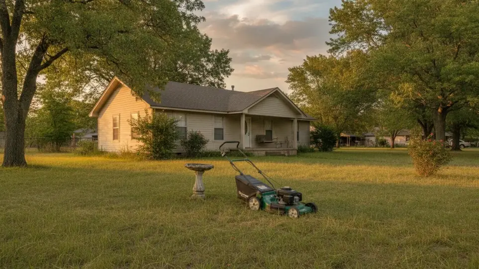 A neighbor near BROMIDE, OK would welcome a hand with yard help · Ref IWTMYL-P15