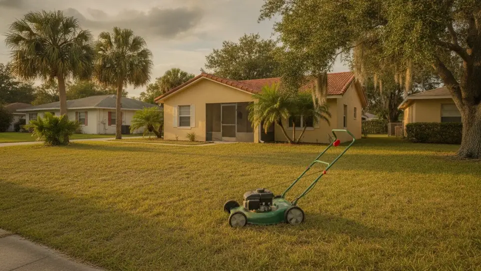 Pitch in on yard work for a neighbor in Lehigh Acres, FL · Ref IWTMYL-V51F